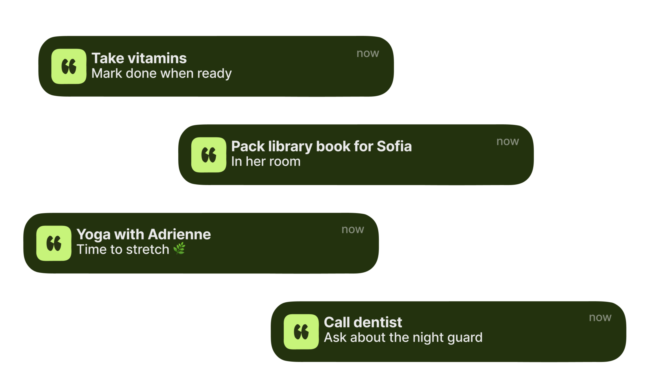 Thinkii gentle reminders Thinkii task reminders — gentle notifications for vitamins, appointments, and daily routines